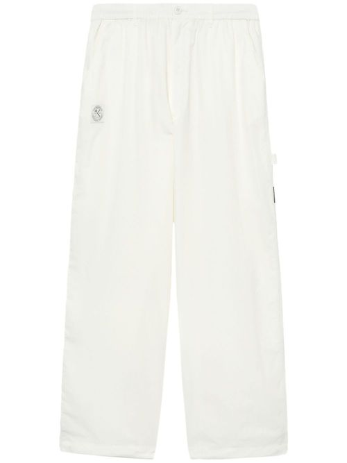 Logo-appliqué loose-fit trousers - White