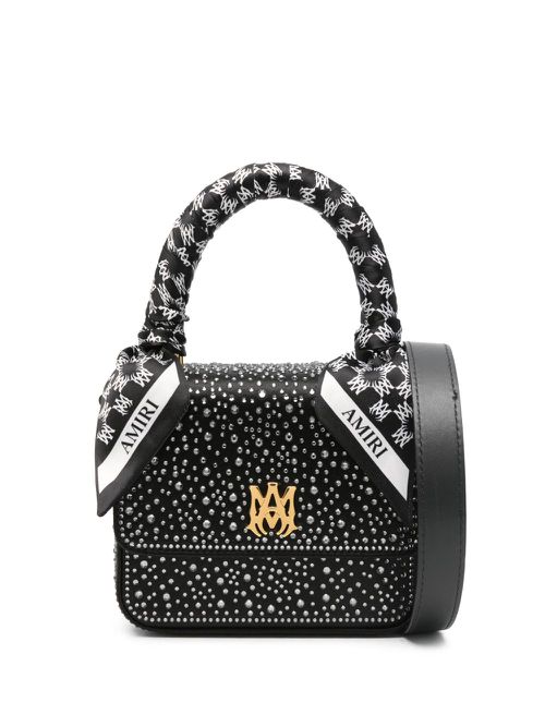 Rhinestone-embellished mini bag - Black