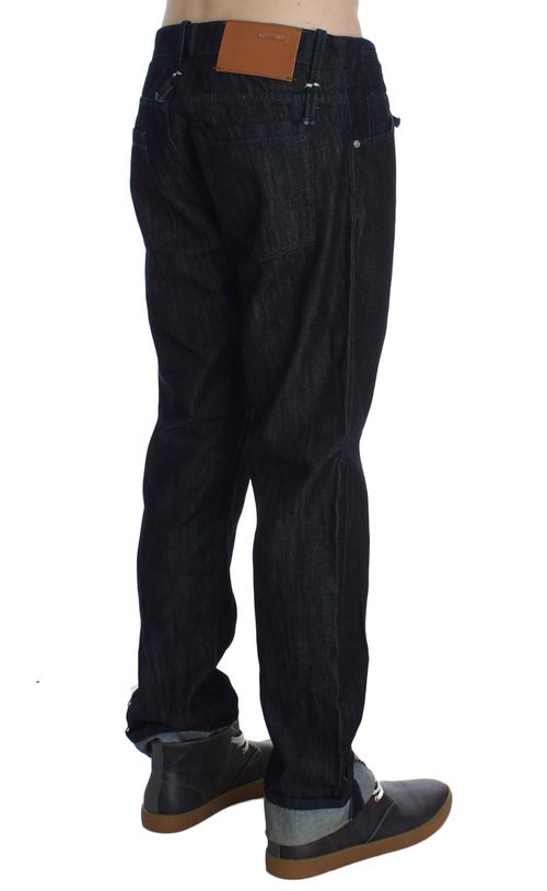 Acht Blue Cotton Regular Straight Fit Men's Jean