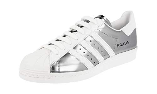 Prada Men's 2EG321 White Leather Superstar Sneaker US EU