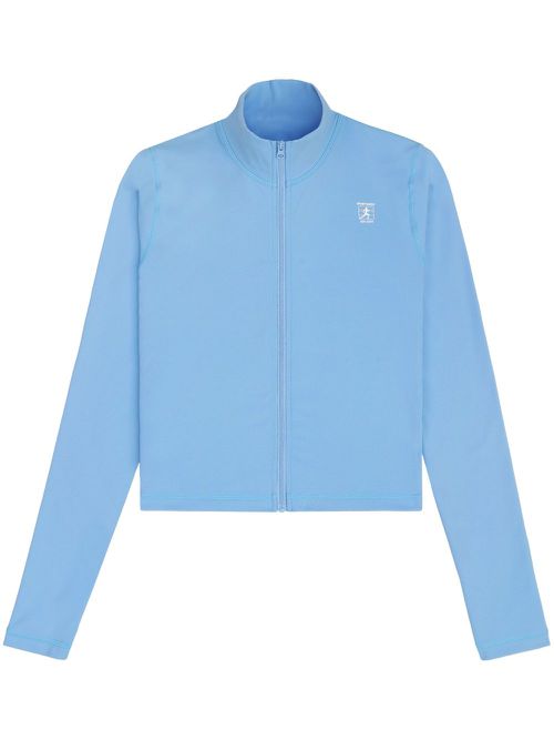 Runner logo-print track jacket - Blue