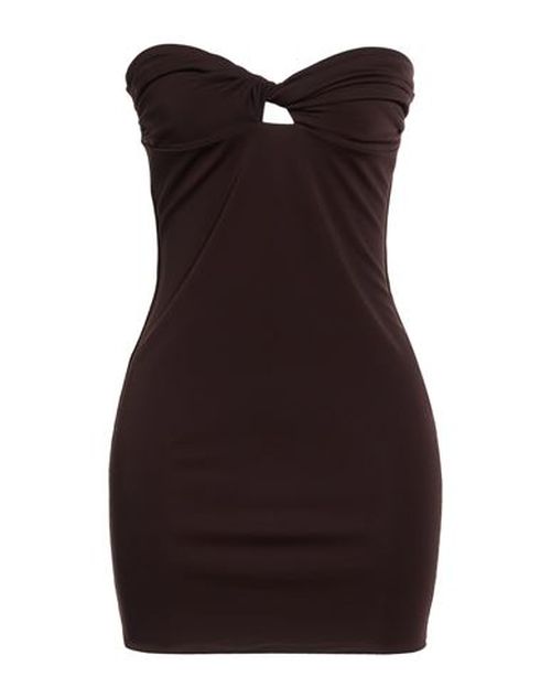 Woman Mini dress Chocolate brown Size 2 Viscose, Elastane