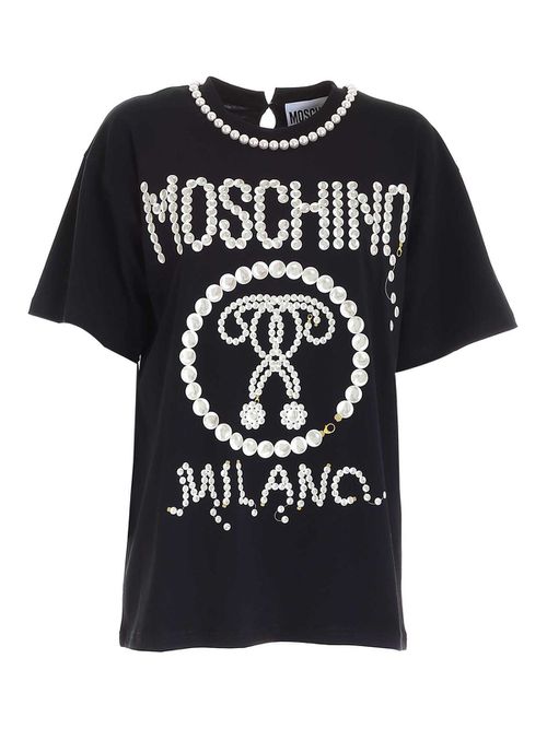 Pearls Double Question Mark logo T-shirt in b