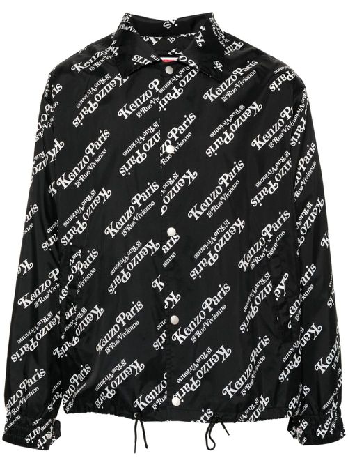 X Verdy logo-print hooded windbreaker - Black
