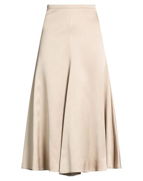 Woman Midi skirt Taupe Size 6 Silk