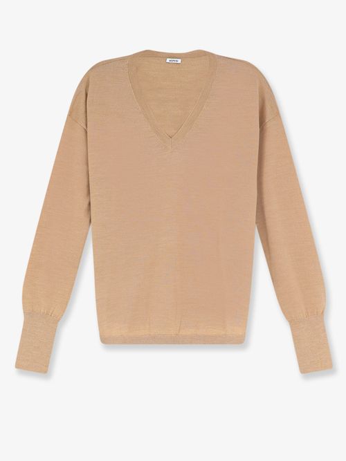 Virgin Wool Sweater — Beige