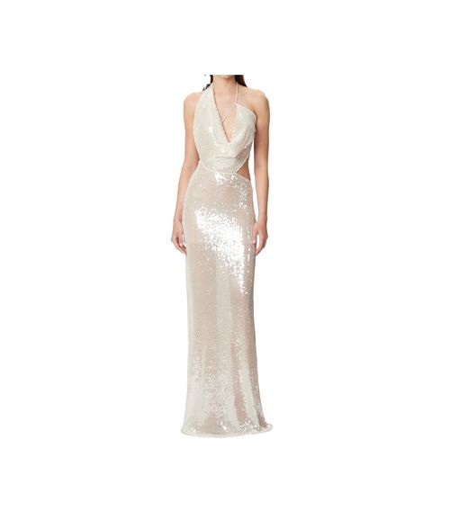 Iselin asymmetric draped maxi dress