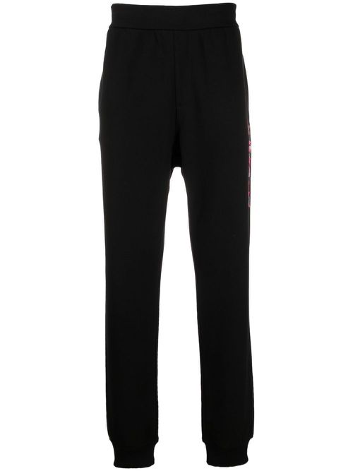 Logo-print track pants - Black