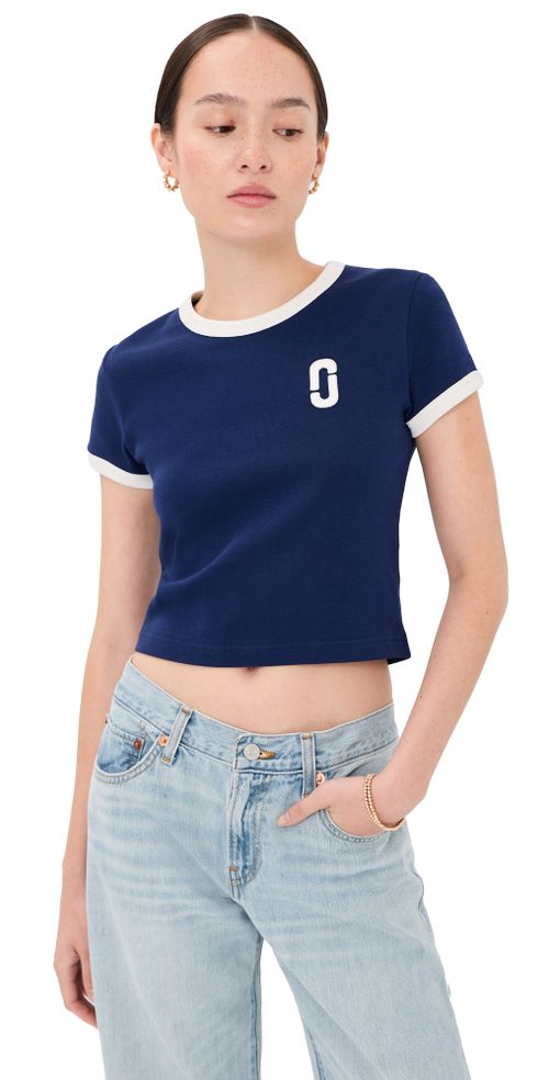 Pop J Marc Ringer Baby Tee Navy Multi