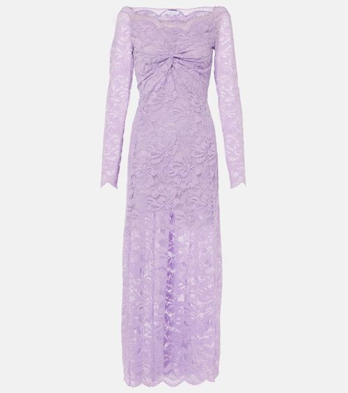 Lavender lace gown