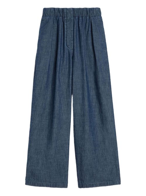 Cotton Wide-Leg Trousers