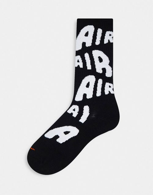 Air logo socks in black