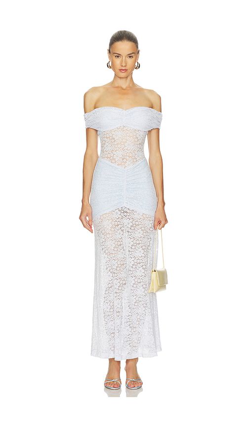 Runaway The Label Vaneya Lace Maxi Dress in Blue. XS. Also in L, M