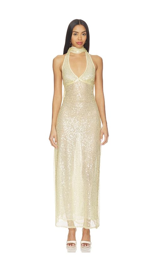 Understated Leather Harmony Dress in Lemon. - XS also in S, M