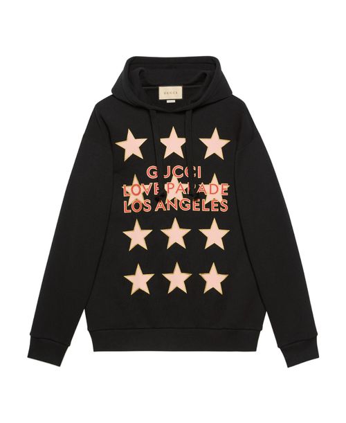Star-print hoodie