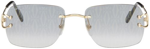 Cartier Gold Rimless Sunglasses