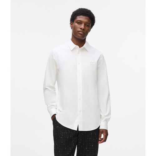 Karl Lagerfeld - Monogram-hemd, Herren, Weiss, Größe