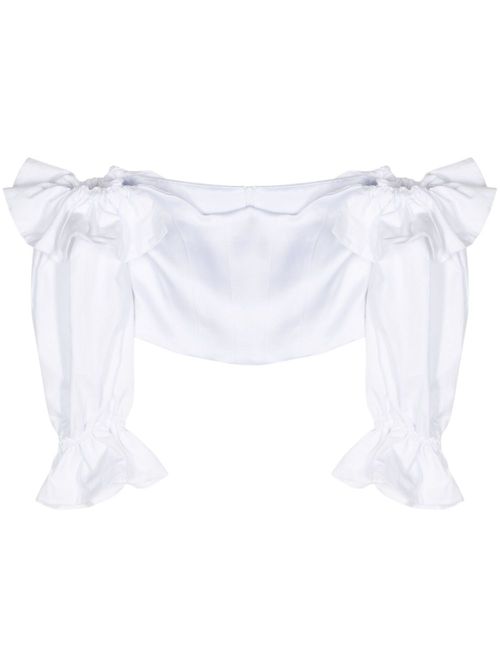 Ruffle Bodice top - White
