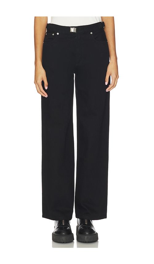 Still Here Buckle Wide Leg Jeans in Black. 32 also , 24, 25, 26, 27, 28