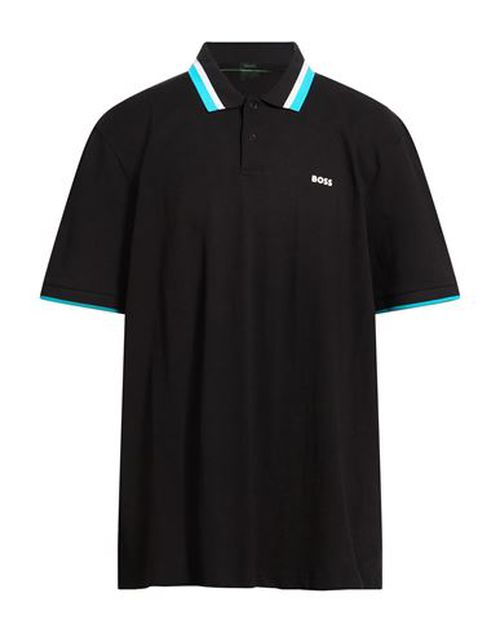 Man Polo shirt Black Size 4XL Cotton