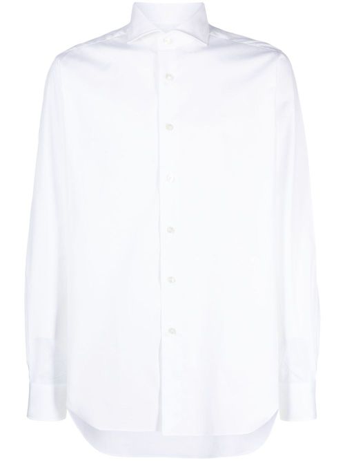 Cutaway-collar button-up shirt - White