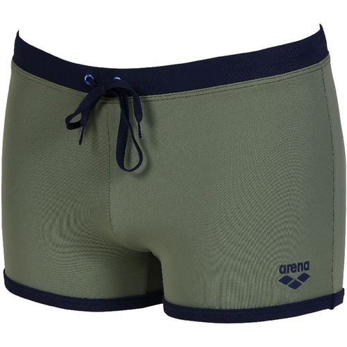 Arena Mens Swim Shorts Fundamentals Borders in Army Navy - X-Sma