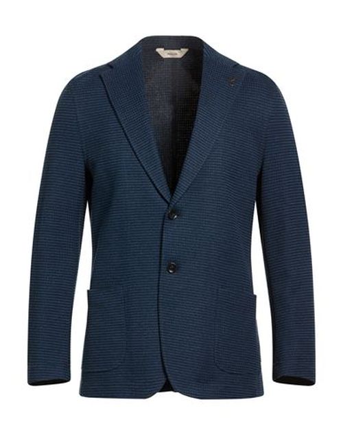 Man Blazer Blue Size 40 Cotton