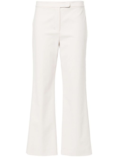 High-waisted flared trousers - Neutrals