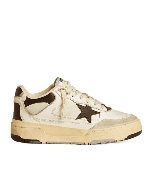 Men's Forty2 with black textured TPU star and black leather heel tab