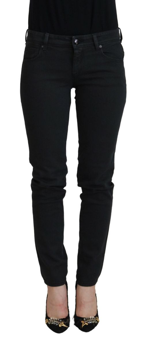 Cotton Skinny Jeans — Black