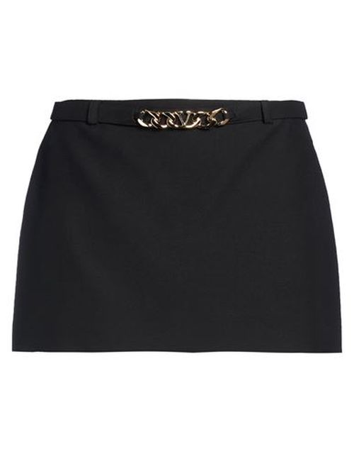 Woman Mini skirt Black Size 6 Virgin Wool, Silk