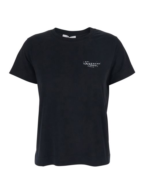 Logo-Embroidered T-Shirt — Black