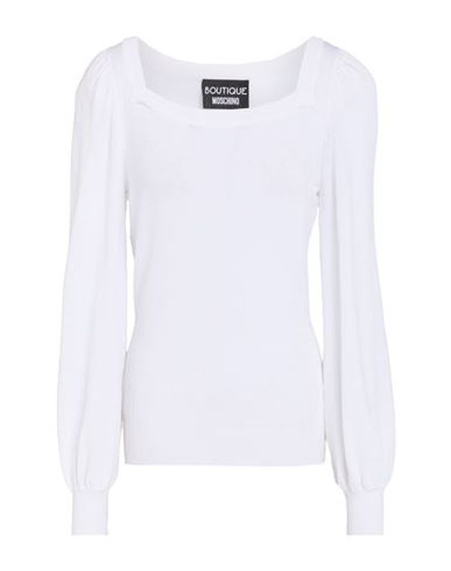 Boutique Moschino Woman Sweater White Size 8 Viscose, Polyamide