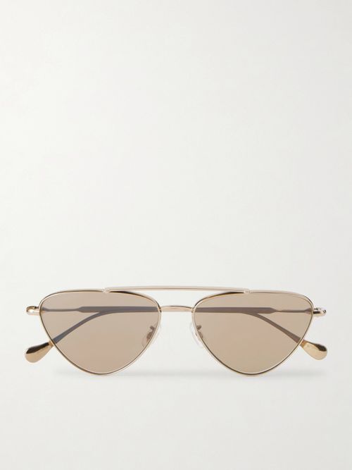 + Jil Sander Aviator-style Gold-tone Titanium Sunglasses - One size