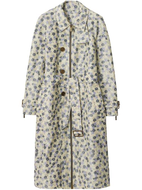 Burberry daisy-print trenchcoat - Neutrals