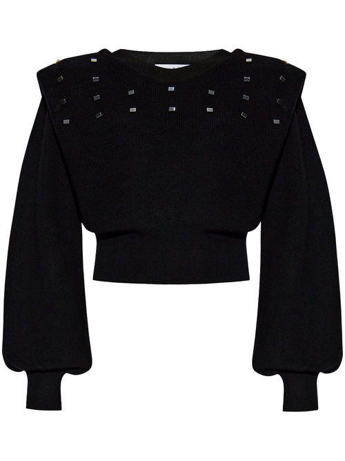 Fayruz croppped wool jumper - Black