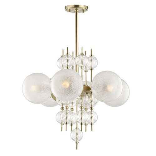 Calypso by Corey Damen Jenkins 6-Light Chandelier in Aged Bra