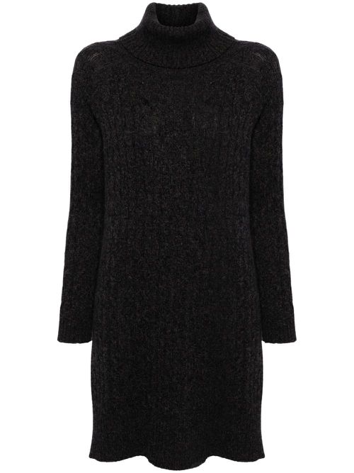 Cable-knitted dress - Grey