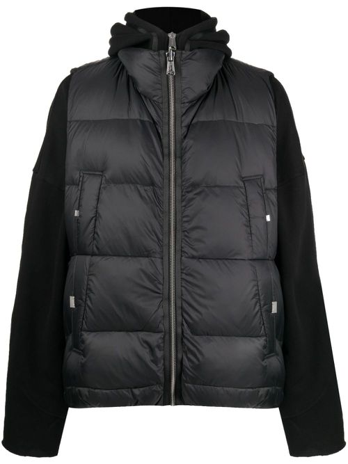 High-neck padded gilet - Black