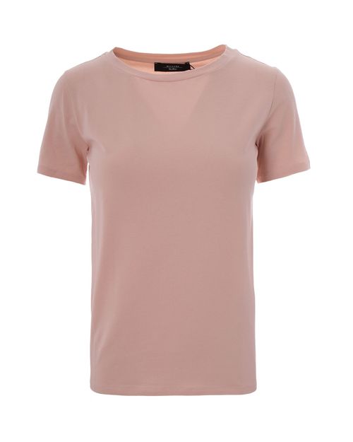 Pink Solid Crew Neck T-Shirt