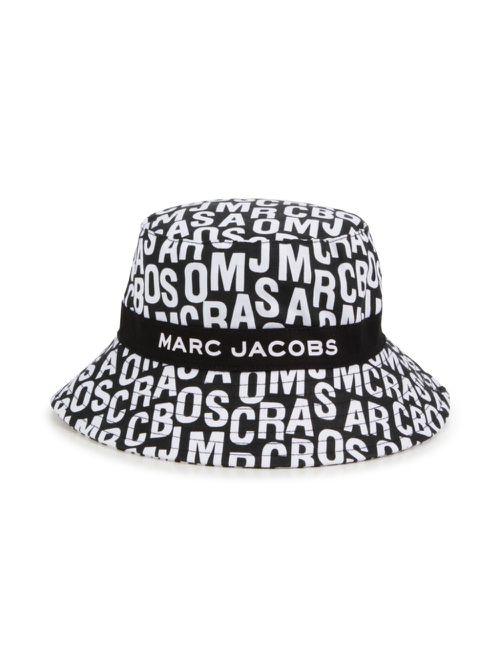 Logo-jacquard cotton bucket hat - Black