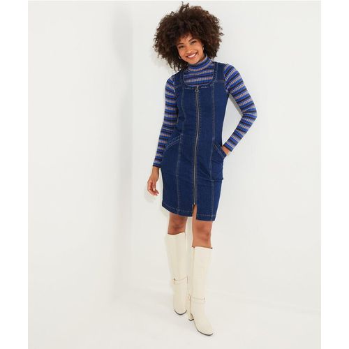 Retro Denim Mini Pinafore