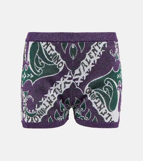 High-rise printed shorts