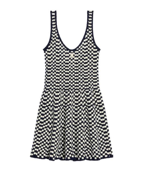 Mini skater dress IN crochet cotton