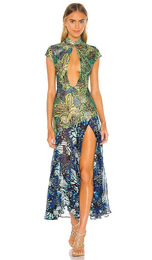 Kim Shui Lace Butterfly Dress in Green. XL. Also in