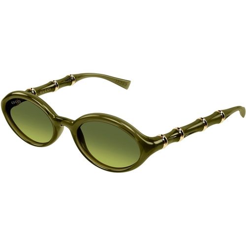 Gucci Woman Gucci GG2059S 004 Sunglasses Injected Green Green Round