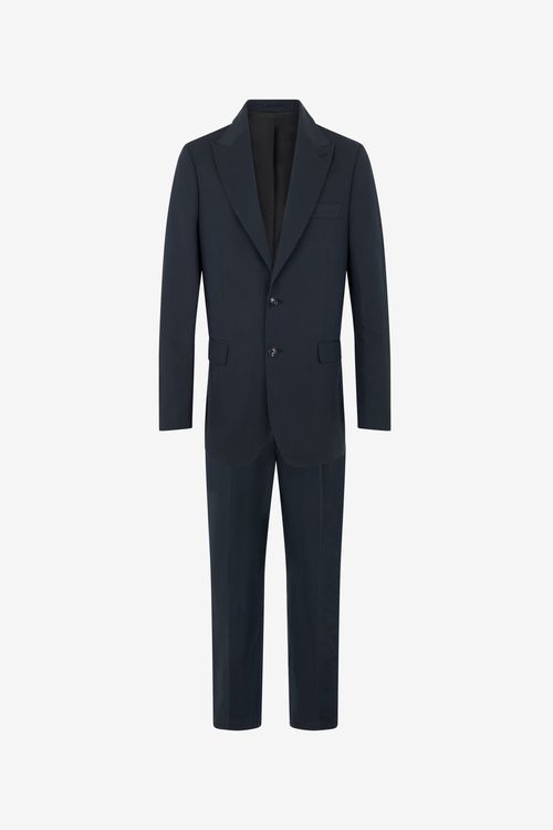 Blue Cotton And Linen Suit