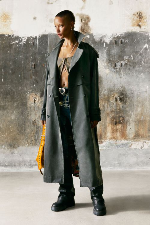 TRENCH COAT LEATHER EFFECT