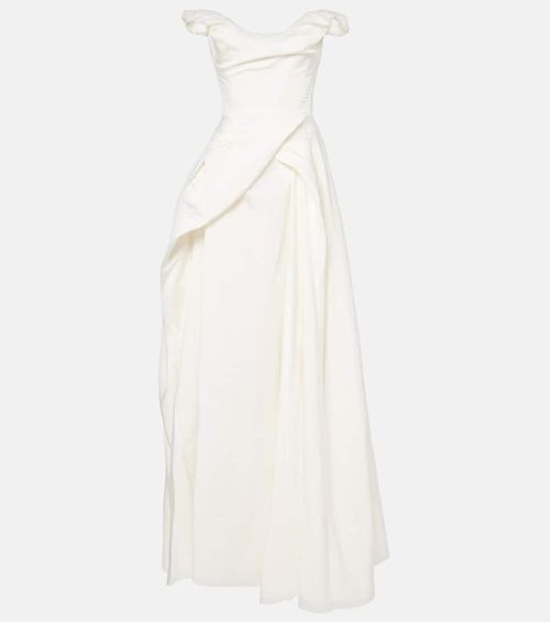 Bridal Tabitha off-shoulder faille gown