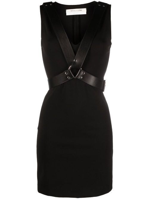 Harness sleeveless minidress - Black